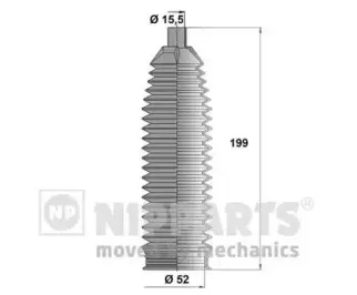 N2840508 NIPPARTS Комплект пылника, рулевое управление N2840508 NIPPARTS Комплект пылника, рулевое управление