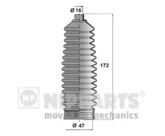 N2840514 NIPPARTS Комплект пылника, рулевое управление N2840514 NIPPARTS Комплект пылника, рулевое управление
