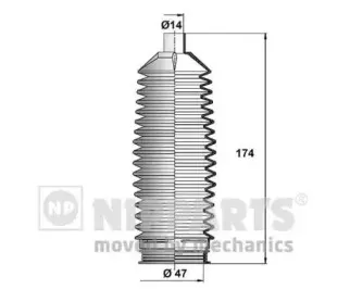N2840515 NIPPARTS Комплект пылника, рулевое управление N2840515 NIPPARTS Комплект пылника, рулевое управление
