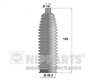 N2840909 NIPPARTS Комплект пылника, рулевое управление N2840909 NIPPARTS Комплект пылника, рулевое управление