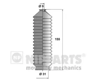 N2841020 NIPPARTS Комплект пылника, рулевое управление N2841020 NIPPARTS Комплект пылника, рулевое управление