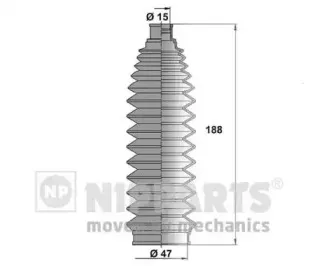 N2841032 NIPPARTS Комплект пылника, рулевое управление N2841032 NIPPARTS Комплект пылника, рулевое управление