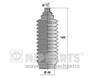 N2845004 NIPPARTS Комплект пылника, рулевое управление N2845004 NIPPARTS Комплект пылника, рулевое управление