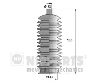 N2847015 NIPPARTS Комплект пылника, рулевое управление N2847015 NIPPARTS Комплект пылника, рулевое управление