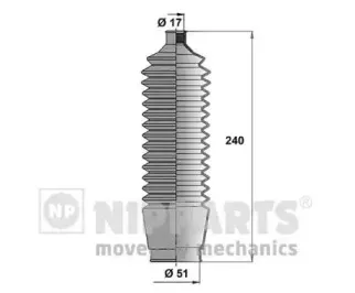 N2855001 NIPPARTS Комплект пылника, рулевое управление N2855001 NIPPARTS Комплект пылника, рулевое управление