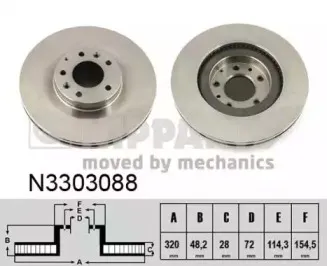 N3303088 NIPPARTS Тормозной диск N3303088 NIPPARTS Тормозной диск