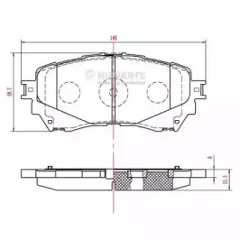 N3603074 NIPPARTS Комплект тормозных колодок, дисковый тормоз N3603074 NIPPARTS Комплект тормозных колодок, дисковый тормоз