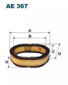 AE367 FILTRON Воздушный фильтр AE367 FILTRON Воздушный фильтр