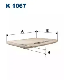 K1067 FILTRON Фильтр, воздух во внутренном пространстве K1067 FILTRON Фильтр, воздух во внутренном пространстве