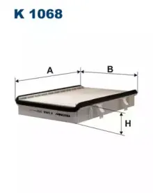 K1068 FILTRON Фильтр, воздух во внутренном пространстве K1068 FILTRON Фильтр, воздух во внутренном пространстве