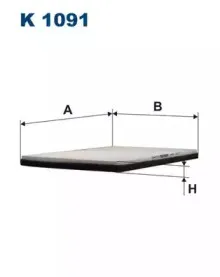 K1091 FILTRON Фильтр, воздух во внутренном пространстве K1091 FILTRON Фильтр, воздух во внутренном пространстве
