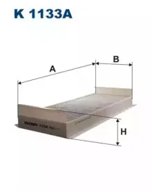 K1133A FILTRON Фильтр, воздух во внутренном пространстве K1133A FILTRON Фильтр, воздух во внутренном пространстве