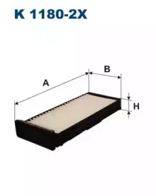 K1180-2x FILTRON Фильтр, воздух во внутренном пространстве K1180-2x FILTRON Фильтр, воздух во внутренном пространстве