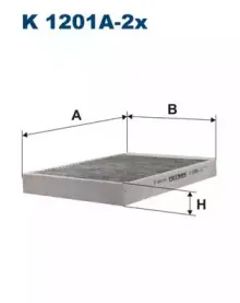 K1201A-2x FILTRON Фильтр, воздух во внутренном пространстве K1201A-2x FILTRON Фильтр, воздух во внутренном пространстве