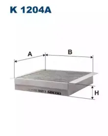 K1204A FILTRON Фильтр, воздух во внутренном пространстве K1204A FILTRON Фильтр, воздух во внутренном пространстве