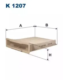 K1207 FILTRON Фильтр, воздух во внутренном пространстве K1207 FILTRON Фильтр, воздух во внутренном пространстве