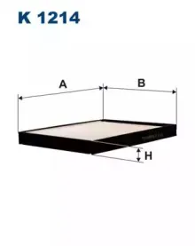 K1214 FILTRON Фильтр, воздух во внутренном пространстве K1214 FILTRON Фильтр, воздух во внутренном пространстве