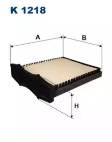 K1218 FILTRON Фильтр, воздух во внутренном пространстве K1218 FILTRON Фильтр, воздух во внутренном пространстве