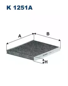 K1251A FILTRON Фильтр, воздух во внутренном пространстве K1251A FILTRON Фильтр, воздух во внутренном пространстве