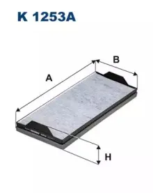 K1253A FILTRON Фильтр, воздух во внутренном пространстве K1253A FILTRON Фильтр, воздух во внутренном пространстве
