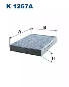K1267A FILTRON Фильтр, воздух во внутренном пространстве K1267A FILTRON Фильтр, воздух во внутренном пространстве