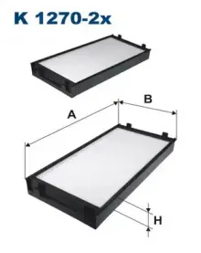 K1270-2x FILTRON Фильтр, воздух во внутренном пространстве K1270-2x FILTRON Фильтр, воздух во внутренном пространстве
