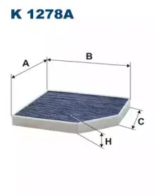 K1278A FILTRON Фильтр, воздух во внутренном пространстве K1278A FILTRON Фильтр, воздух во внутренном пространстве