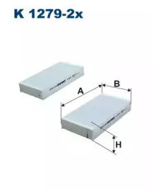 K1279-2x FILTRON Фильтр, воздух во внутренном пространстве K1279-2x FILTRON Фильтр, воздух во внутренном пространстве