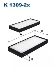 K1309-2x FILTRON Фильтр, воздух во внутренном пространстве K1309-2x FILTRON Фильтр, воздух во внутренном пространстве