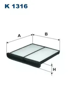 K1316 FILTRON Фильтр, воздух во внутренном пространстве K1316 FILTRON Фильтр, воздух во внутренном пространстве