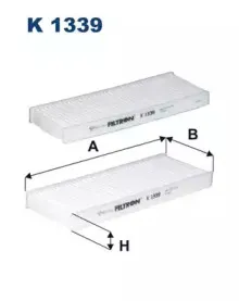K1339-2x FILTRON Фильтр, воздух во внутренном пространстве K1339-2x FILTRON Фильтр, воздух во внутренном пространстве
