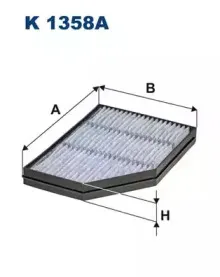 K1358A FILTRON Фильтр, воздух во внутренном пространстве K1358A FILTRON Фильтр, воздух во внутренном пространстве