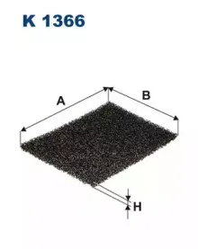 K1366 FILTRON Фильтр, воздух во внутренном пространстве K1366 FILTRON Фильтр, воздух во внутренном пространстве