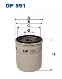 OP551 FILTRON Масляный фильтр OP551 FILTRON Масляный фильтр