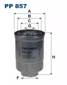 PP857 FILTRON Топливный фильтр PP857 FILTRON Топливный фильтр