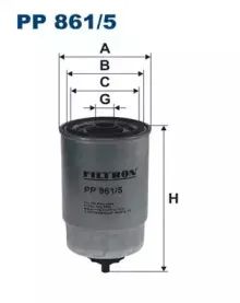 PP8615 FILTRON Топливный фильтр PP8615 FILTRON Топливный фильтр