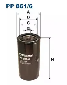 PP8616 FILTRON Топливный фильтр PP8616 FILTRON Топливный фильтр