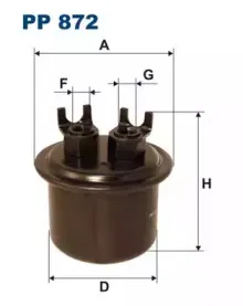 PP872 FILTRON Топливный фильтр PP872 FILTRON Топливный фильтр
