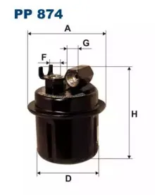 PP874 FILTRON Топливный фильтр PP874 FILTRON Топливный фильтр
