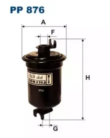 PP876 FILTRON Топливный фильтр PP876 FILTRON Топливный фильтр