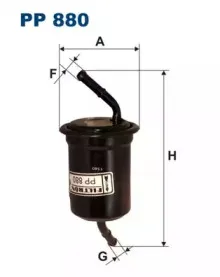 PP880 FILTRON Топливный фильтр PP880 FILTRON Топливный фильтр