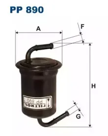PP890 FILTRON Топливный фильтр PP890 FILTRON Топливный фильтр