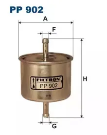 PP902 FILTRON Топливный фильтр PP902 FILTRON Топливный фильтр