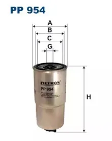 PP954 FILTRON Топливный фильтр PP954 FILTRON Топливный фильтр