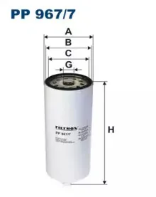 PP9677 FILTRON Топливный фильтр PP9677 FILTRON Топливный фильтр