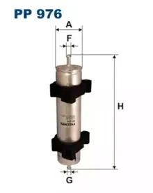 PP976 FILTRON Топливный фильтр PP976 FILTRON Топливный фильтр