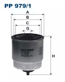 PP9791 FILTRON Топливный фильтр PP9791 FILTRON Топливный фильтр