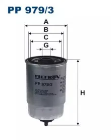 PP9793 FILTRON Топливный фильтр PP9793 FILTRON Топливный фильтр