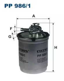 PP9861 FILTRON Топливный фильтр PP9861 FILTRON Топливный фильтр