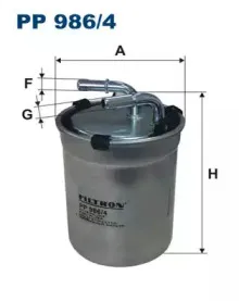 PP9864 FILTRON Топливный фильтр PP9864 FILTRON Топливный фильтр